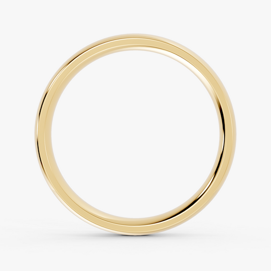 Sigrid oval komfort giftering 3,5 mm i gult gull, sett forfra