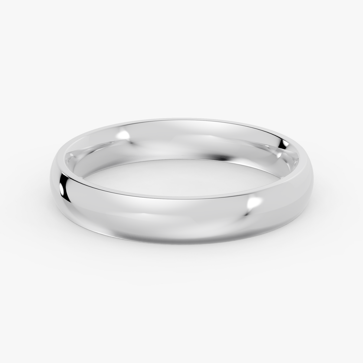 Sigrid oval komfort giftering 3,5 mm i hvitt gull, liggende