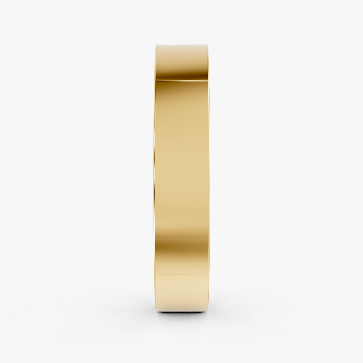 Embla flat komfort giftering 4 mm i gult gull, sett fra siden