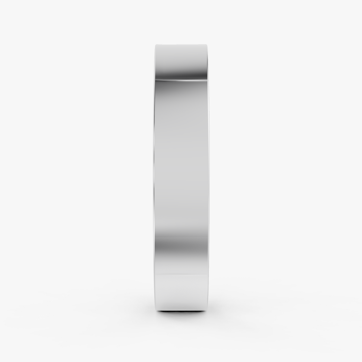 Embla flat komfort giftering 4 mm i hvitt gull, sett fra siden