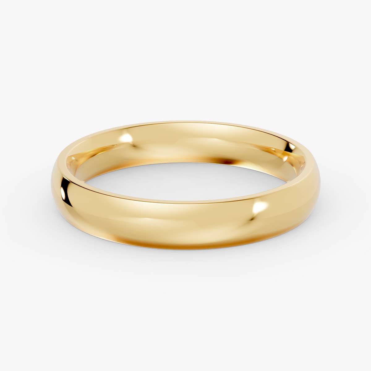 Sigrid oval komfort giftering 3,5 mm i gult gull, liggende