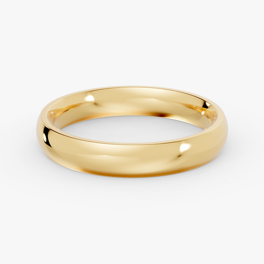 Sigrid oval komfort giftering 3,5 mm i gult gull, liggende