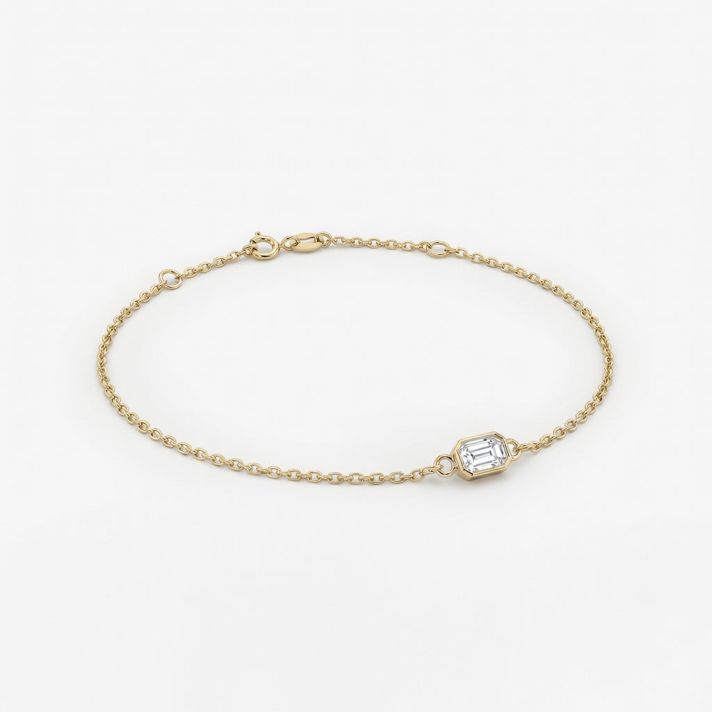 Madeleine – Bezel-Set Diamant Lenkearmbånd - 0.33ct