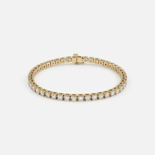 Margaux diamant tennisarmbånd i gult gull